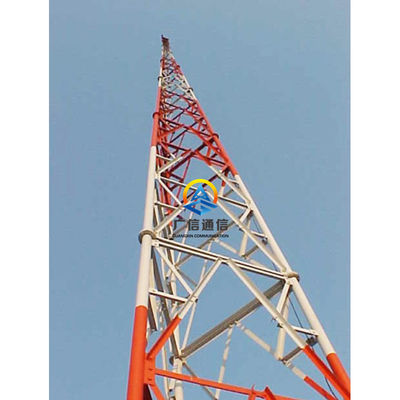 45m Galvanized Angle Telecom Steel Tower 3G 4G Wifi GSM Antenna